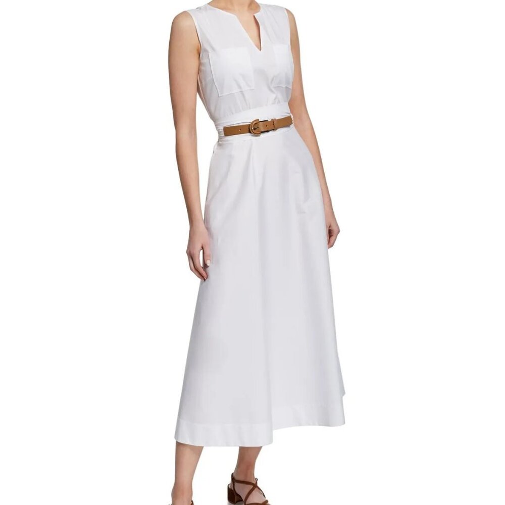 Lafayette 148 Janelle sleeveless poplin dress 14 P (petite)